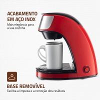 Cafeteira Elétrica Mondial Smart Coffee C-42 com 2 Xícaras Vermelha - 5