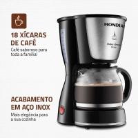 Cafeteira Elétrica Mondial Dolce Arome Inox C-30 18 Xícaras - Preta - 2