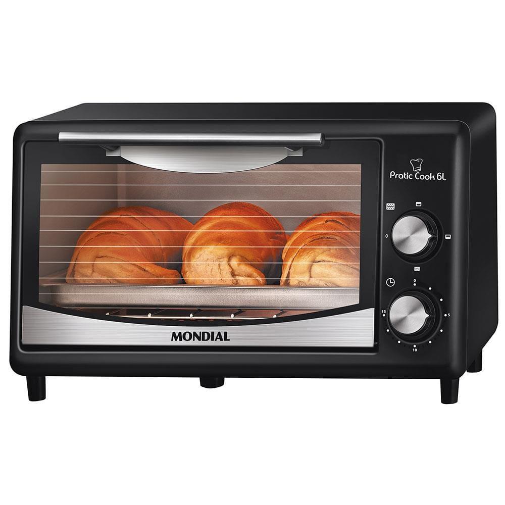 Forno Elétrico Mondial Pratic Cook FR-09 com 6 Litros – Preto - 1