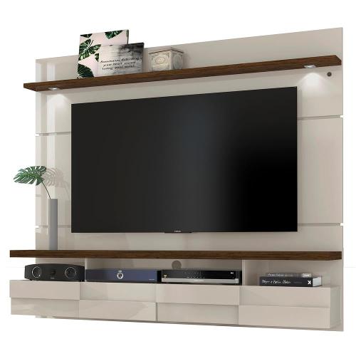 Painel com Bancada Suspensa Madetec Lana com 1,82 cm de Largura, Ideal para TV de Até 60”