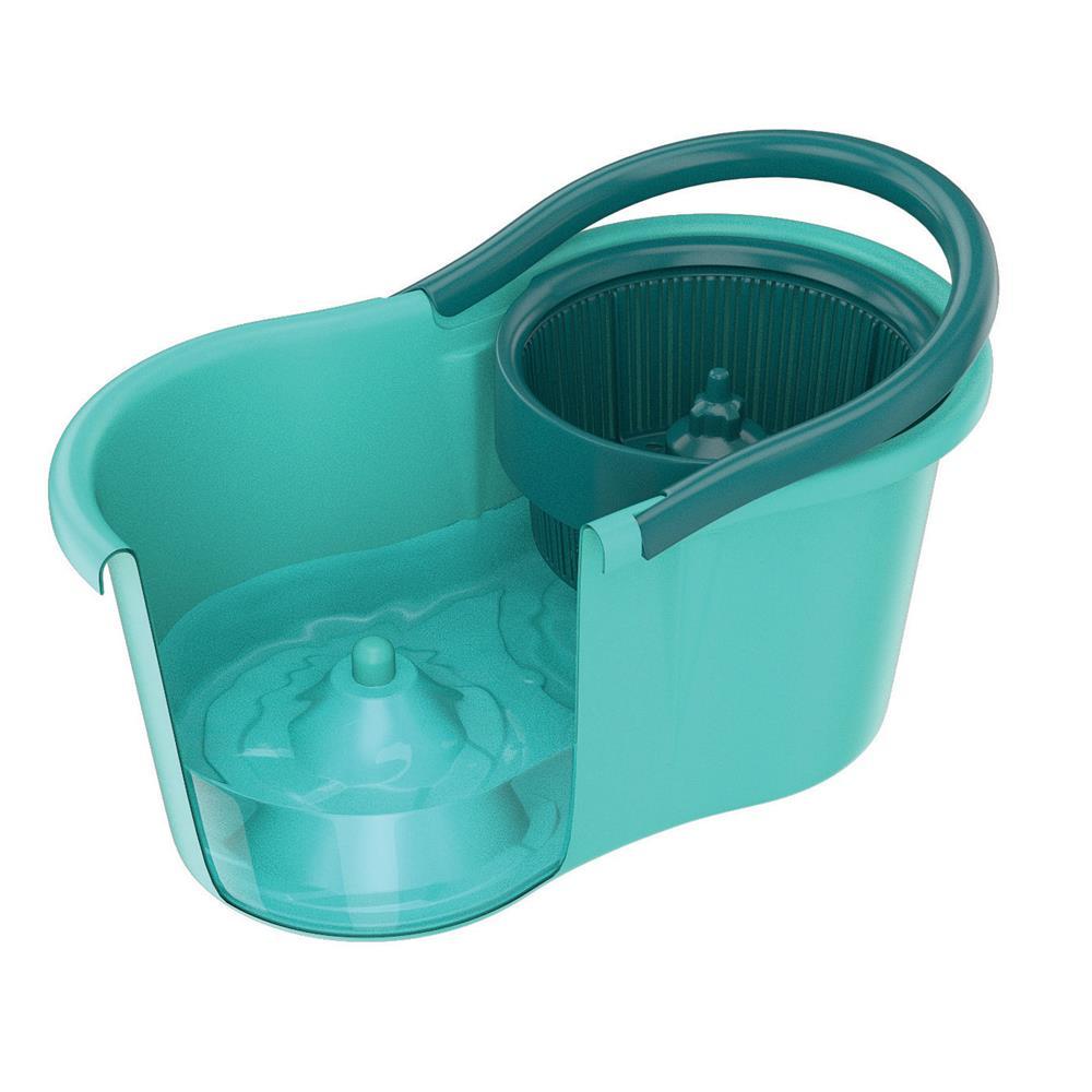 Mop Giratório FlashLimp MOP8209-VA com Balde, Cabo Telescópico e Refil – Verde Água - 9