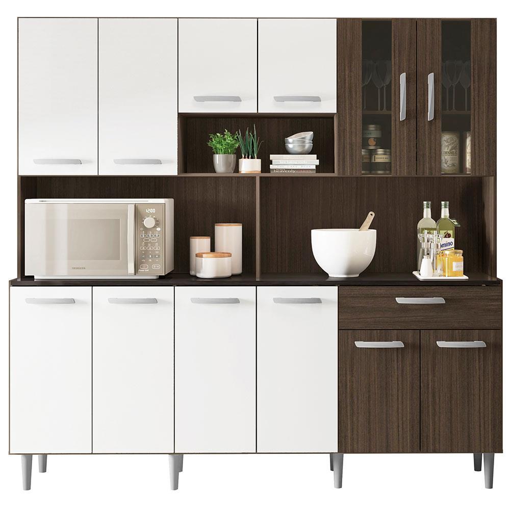 Cozinha Compacta Poliman Móveis Clara com 12 Portas e 1 Gaveta - 180cm de largura - 2