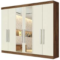 Guarda-Roupa Casal Mademarques Alba com Espelho, 6 Portas e 4 Gavetas - 1