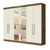 Guarda-Roupa Casal Mademarques Alba com Espelho, 6 Portas e 4 Gavetas - 3
