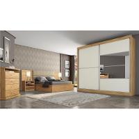 Guarda-Roupa Casal Móveis Europa Londres Flex com Espelho, 2 Portas de Correr e 4 Gavetas - 205cm de largura - 2