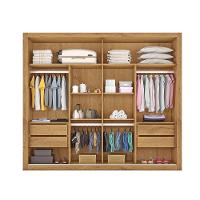 Guarda-Roupa Casal Móveis Europa Londres Flex com Espelho, 2 Portas de Correr e 4 Gavetas - 205cm de largura - 5