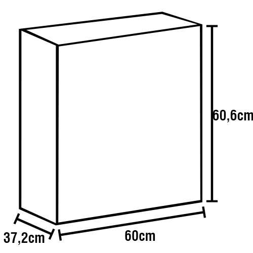Armário Bartira Línea com 1 Porta de Vidro e 1 Prateleira - 60cm de largura - 4