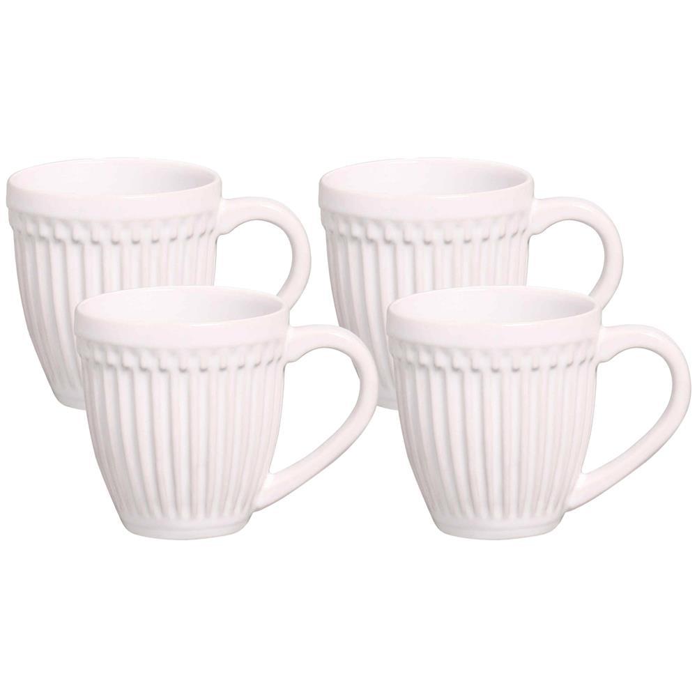 Conjunto de Canecas Porto Brasil Roma em Faiança Feldspática 343ml - 4 Peças - 1