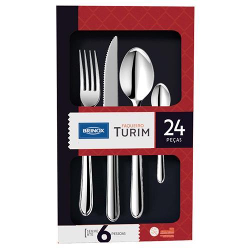 Faqueiro Brinox em Aço Inox Turim – 24 Peças - 6