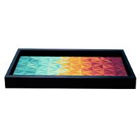 Bandeja para Lavabo Kapos Geométrica Preta - 3x29x13cm - 1