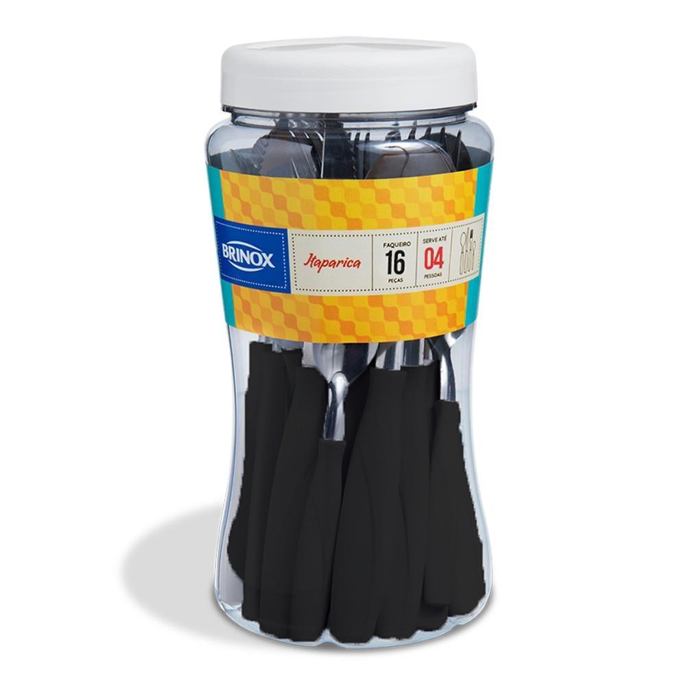 Faqueiro Brinox em Polipropileno e Aço Inox Itaparica Preto – 16 Peças - 2