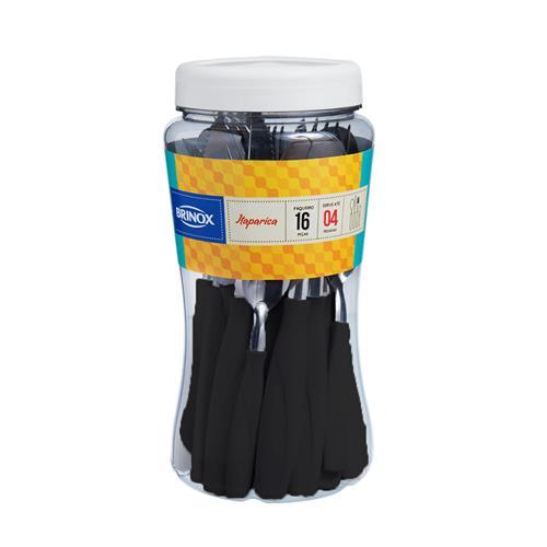 Faqueiro Brinox em Polipropileno e Aço Inox Itaparica Preto – 16 Peças - 3
