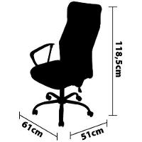 Cadeira de Escritório Giratória OR Design Desk com Regulagem de Altura, Apoio para os Braços e Sistema Relax - Preto - 5