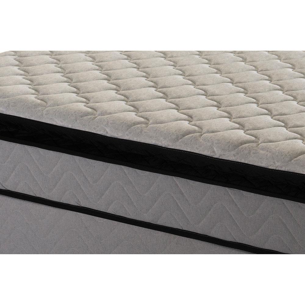 Colchão de Casal Hellen Titanium com Espuma D28 e Pillow Top 24x138x188cm - Cinza/Preto - 2
