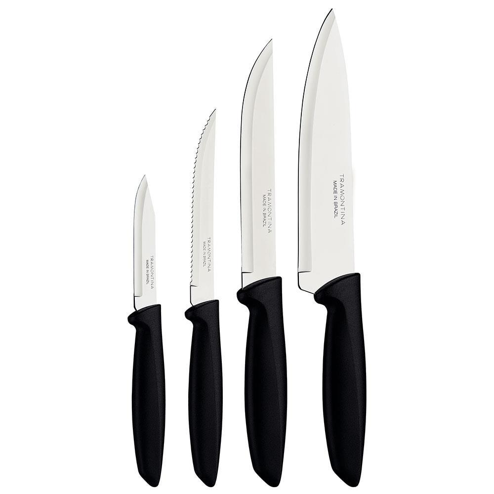 Conjunto de Facas 4 Peças Tramontina Plenus em Aço Inox e Polipropileno - 1