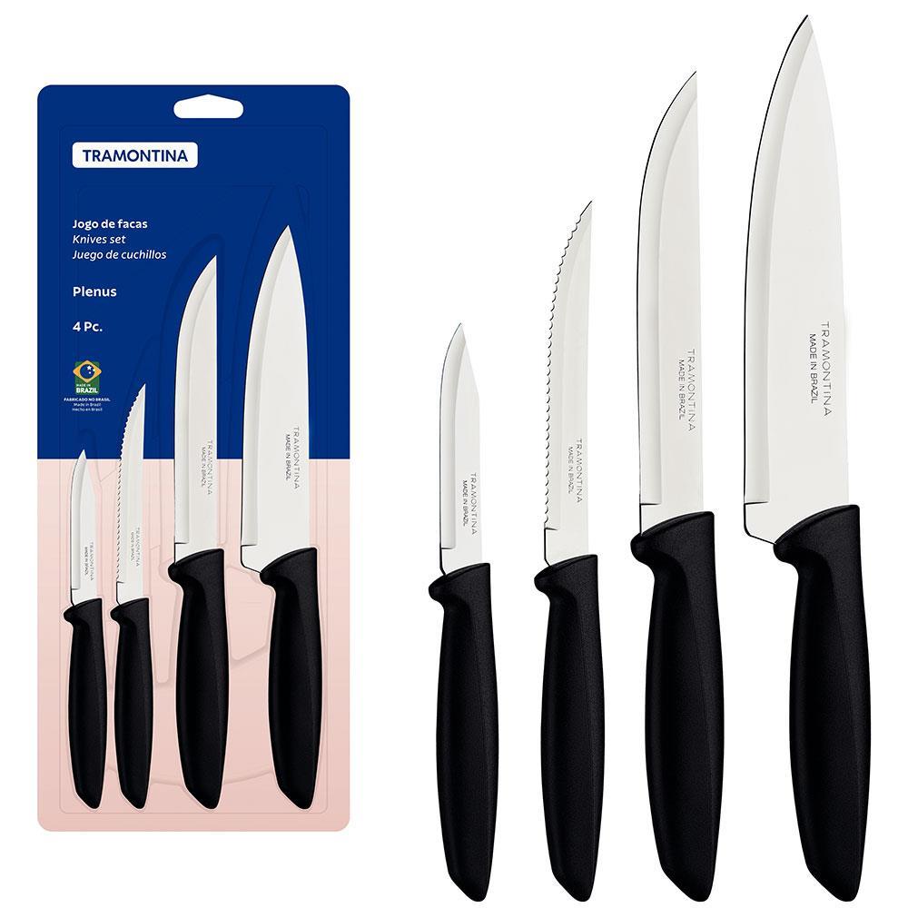 Conjunto de Facas 4 Peças Tramontina Plenus em Aço Inox e Polipropileno - 3