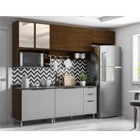 Cozinha Completa Bartira Rubi com 9 Portas, 3 Gavetas e 6 Prateleiras - 280cm de largura - 1