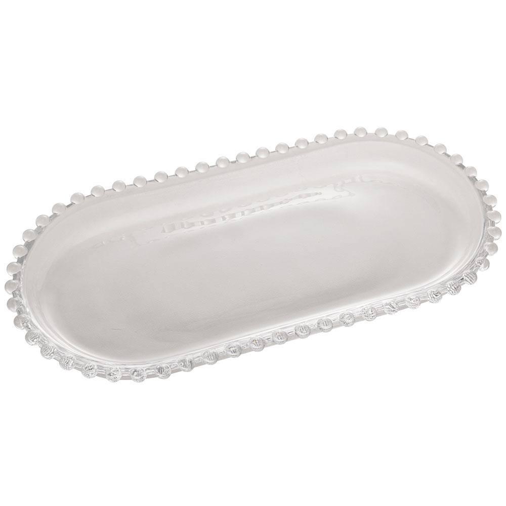 Travessa Oval Wolff Pearl em Cristal - 14,5 x 29,5 cm - 1
