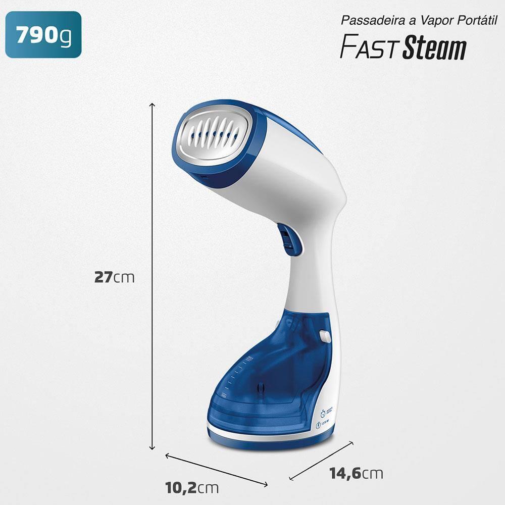 Passadeira a Vapor Mondial Fast Steam VP-09 - Branco/Azul - 8