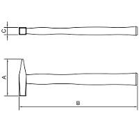 Martelo Pena Tramontina com Cabo de Madeira - 200g - 2