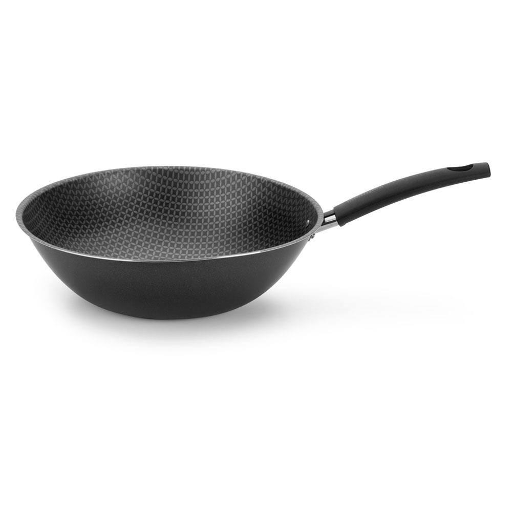Frigideira Wok Multiflon Essencial Oriental com Revestimento Antiaderente Ultra 7 Preto - 28 cm - 1