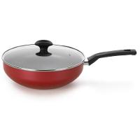 Frigideira Multiflon Amora com Revestimento Antiaderente Ultra 7 Vermelha com Tampa - 28 cm - 1