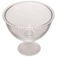 Saladeira com Pé Wolff Pearl em Cristal 1900ml - Transparente