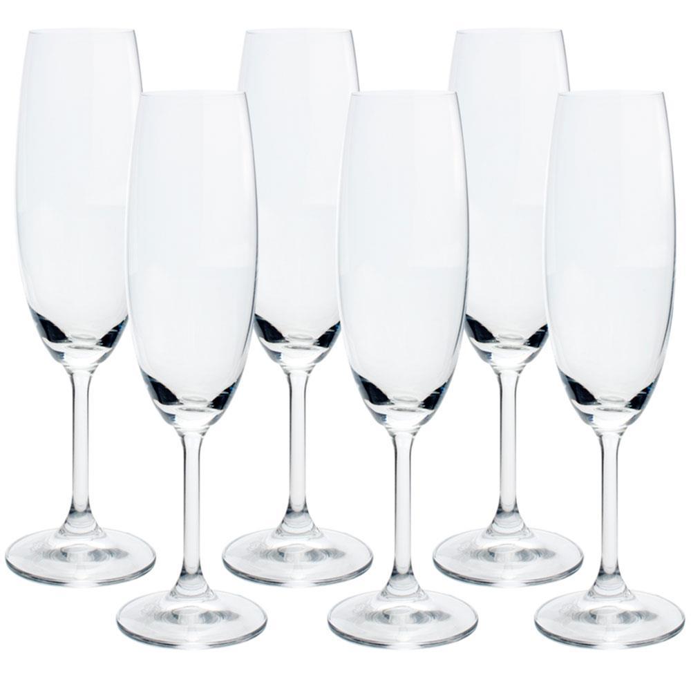 Conjunto de Taças para Champanhe Bohemia Anna 220 ml em Cristal Ecológico – 6 Peças - 1