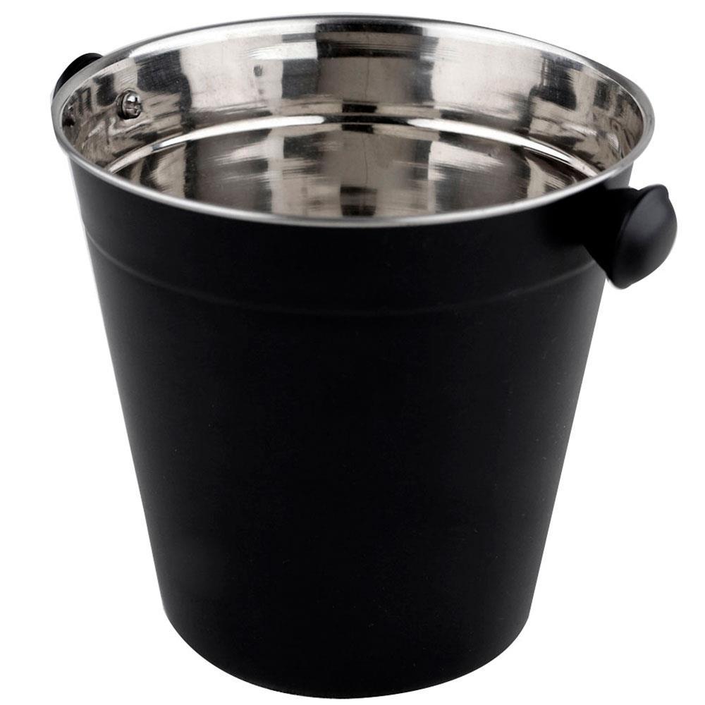 Balde para Gelo Dynasty Open Bar em Aço Inox Preto - 1,25 L - 2