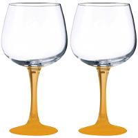 Conjunto de Taças para Gin Vicrila Ibiza com Base Laranja 720 ml – 2 Peças - 1