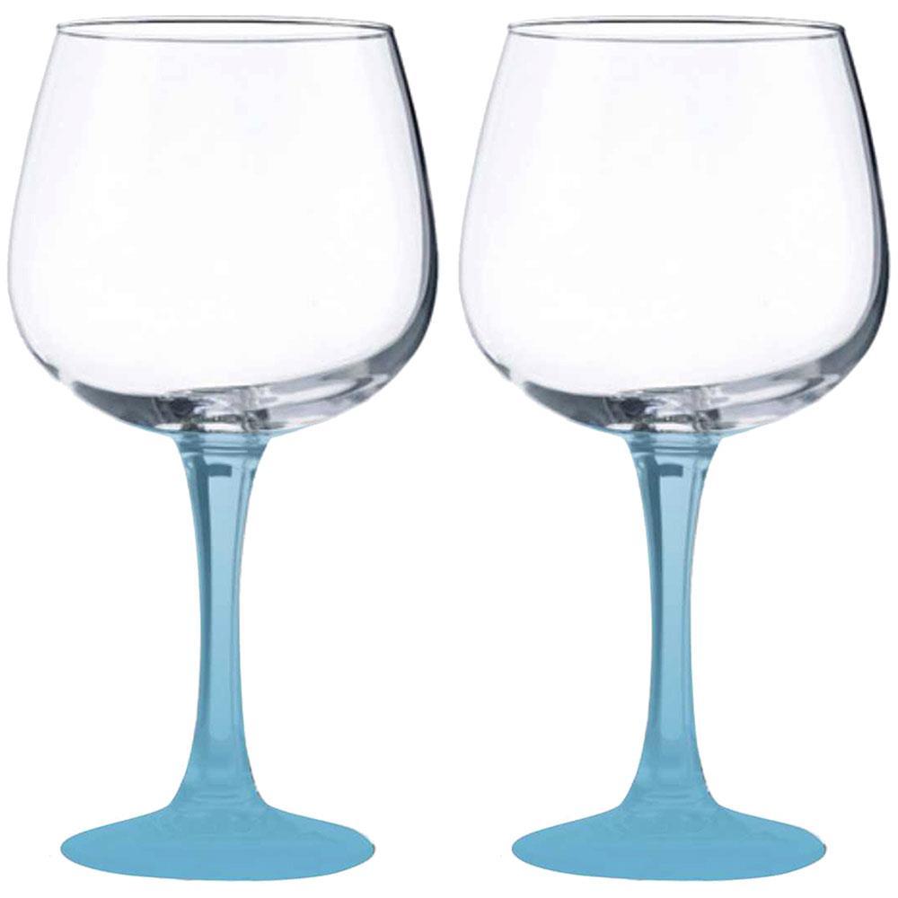 Conjunto de Taças para Gin Vicrila Ibiza com Base Azul 720 ml – 2 Peças - 1