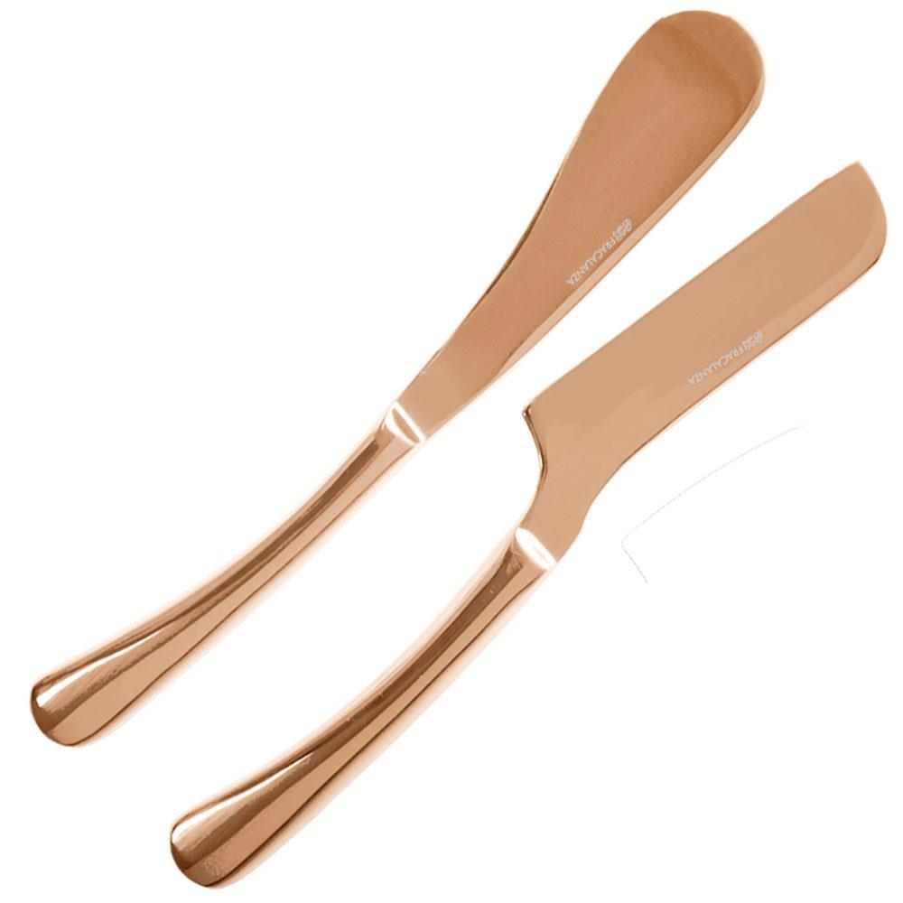 Jogo de Facas para Queijo Fracalanza em Aço Inox Cobre - 4 Peças - 4