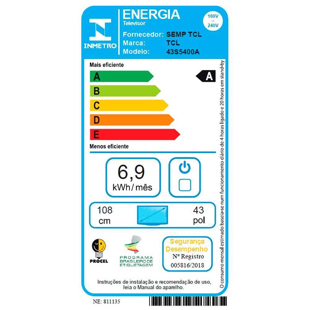 Smart TV LED 43" Full HD TCL S5400A com Android TV, Wi-Fi, Bluetooth, Controle Remoto com Comando de Voz, Google Assistente e Chromecast integrado - 7