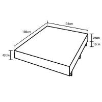 Base Box para Colchão Casal Americanflex Sublime High com 30x138x188 cm - Bege - 5