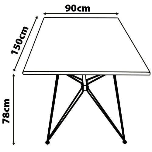 Mesa de Jantar Retangular SeatCo Saarinen com 6 Cadeiras - 5