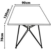 Mesa de Jantar Retangular SeatCo Saarinen com 6 Cadeiras - 5
