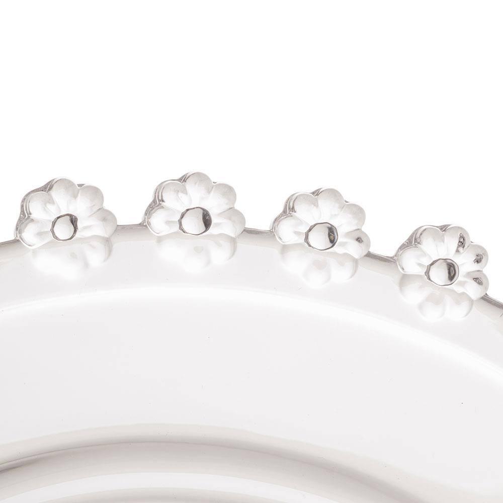 Sousplat de Cristal Wolff Mesa Daisy Transparente - 32 cm - 8