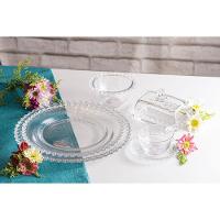 Sousplat de Cristal Wolff Mesa Daisy Transparente - 32 cm - 16