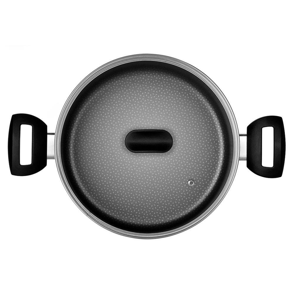 Caçarola Amora Multiflon com Antiaderente de Alumínio Preto Matte - 24cm - 3