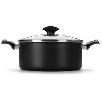 Caçarola Amora Multiflon com Antiaderente de Alumínio Preto Matte - 24cm - 2