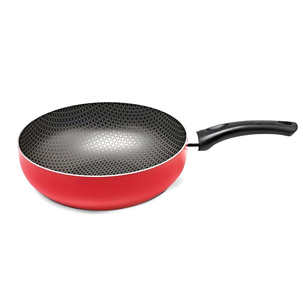 Frigideira Wok Multiflon Páprika com Revestimento Ultra 7 Vermelha - 24 cm - 1