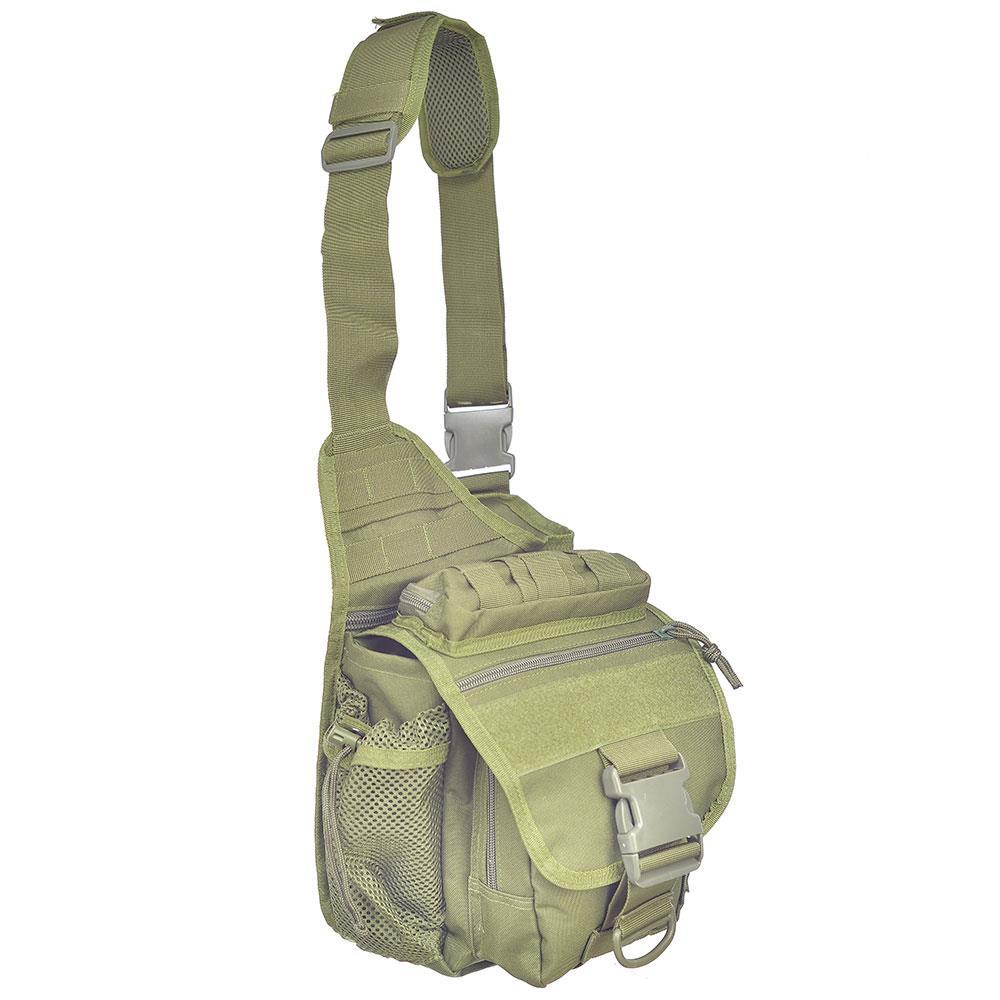 Bolsa Tática de Ombro Echolife Cross Gun MO0029 10L - Verde Exército - 4