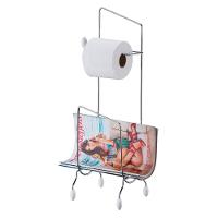 Suporte de Chão para Papel Higiênico e Revisteiro Utimil em Aço Cromado – 56 cm - 1