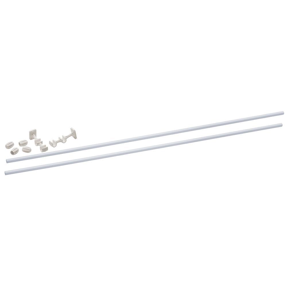 Varão Duplo para Cortinas Utimil Branco Aço – 1 m - 1