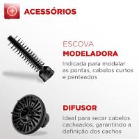 Escova Rotativa Mondial Ceramic Íon Turbo ER-09 - Vermelho - 7