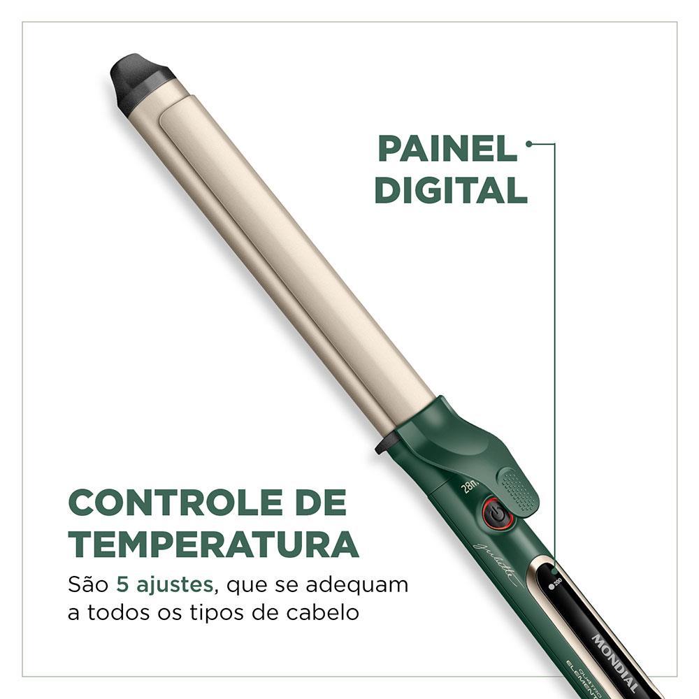 Modelador de Cachos Mondial by Juliette MC-Ju-02 com Cabo Giratório 220°C Bivolt - Verde Oliva - 6