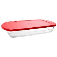 Assadeira Retangular Dynasty em Borossilicato e com Tampa - 2L - 1