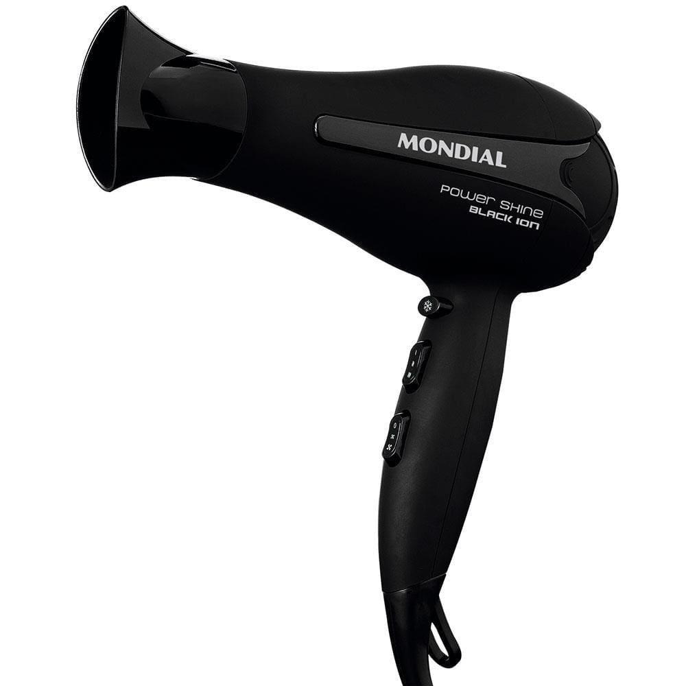 Secador de Cabelos Mondial Power Shine Black SC-13 2000W - Preto - 1