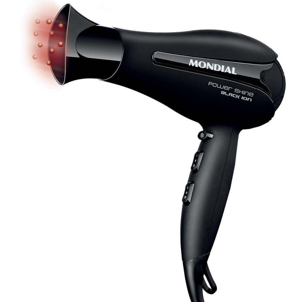 Secador de Cabelos Mondial Power Shine Black SC-13 2000W - Preto - 8