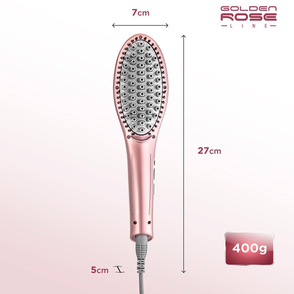 Escova Alisadora Mondial EA02 Golden Rose com Emissão de Íons e Cabo Giratório 230°C - Bivolt - 7